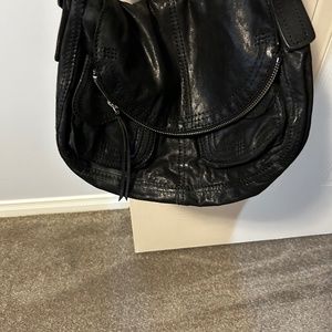 Lucky brand black leather shoulder bag